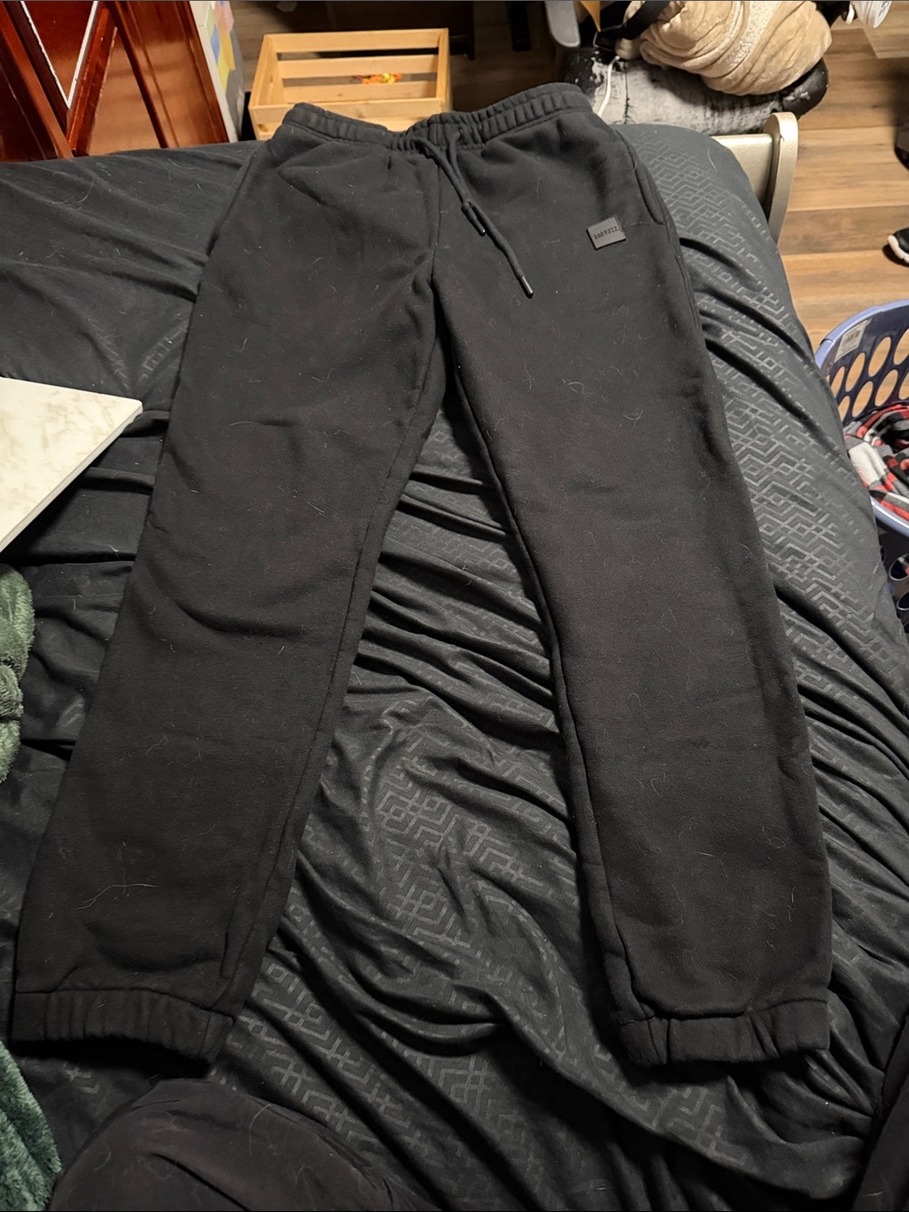 Barneys New York Black Fleece Joggers with Drawstring